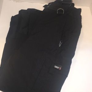 Snow Overalls Black Boys Medium